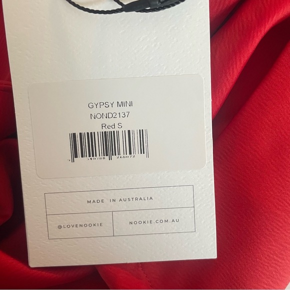 New! Nookie Red Gypsy Mini Halter Asymmetrical Mini Dress 37676 - Picture 10 of 12